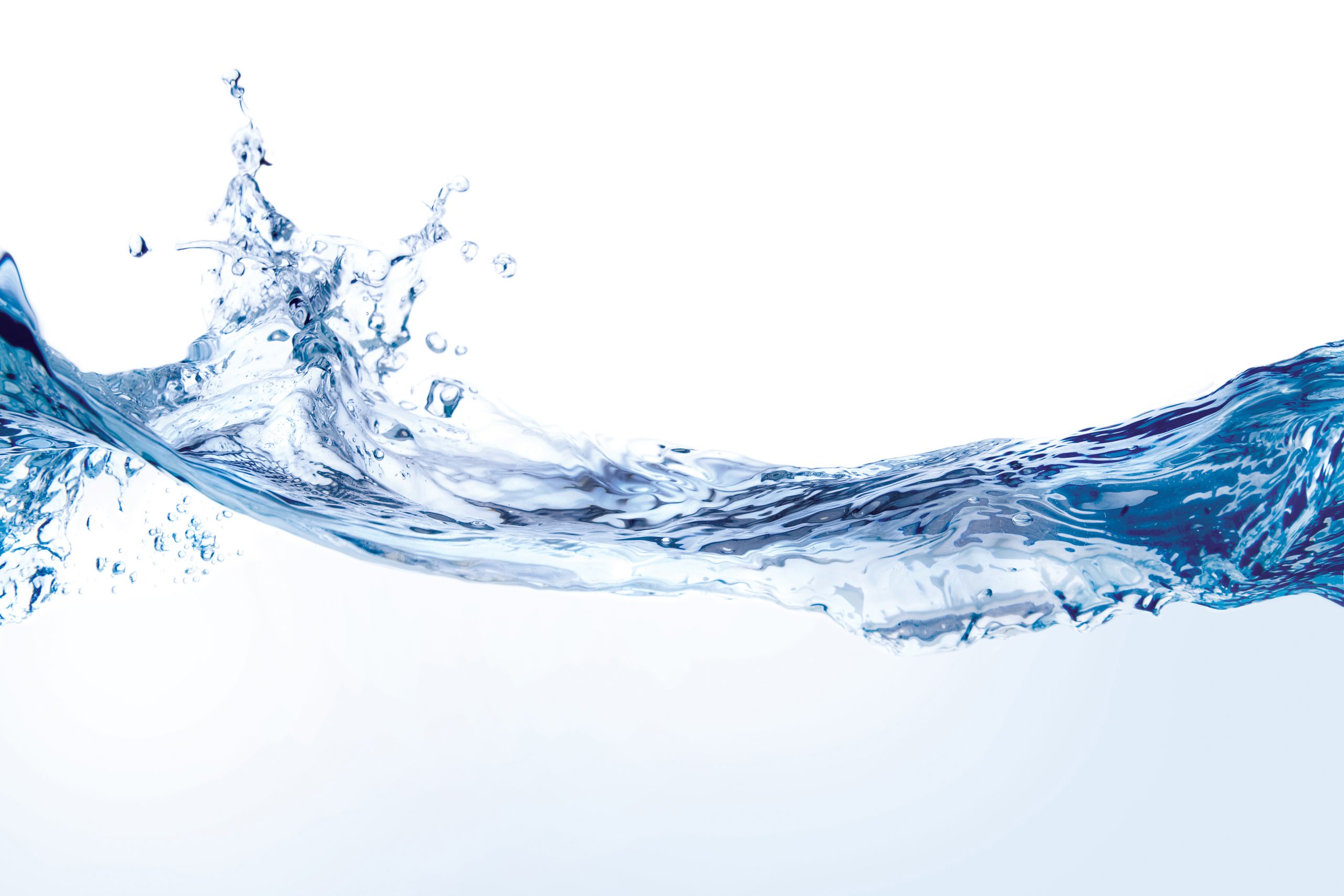 Water splash isolated on white